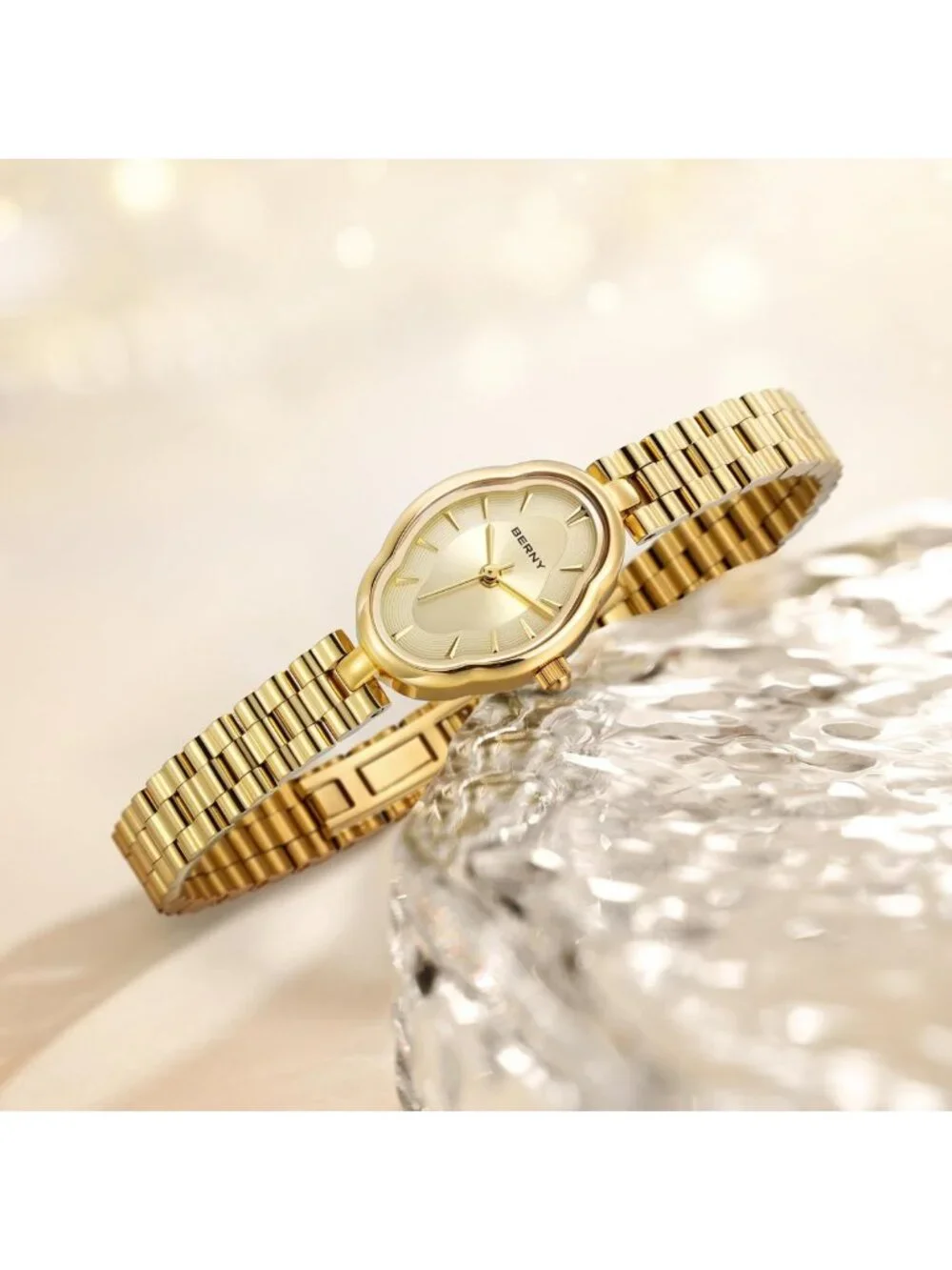 Dainty Vintage Quartz Watch for Women, Waterproof 3ATM, Luxury Gift, Copper